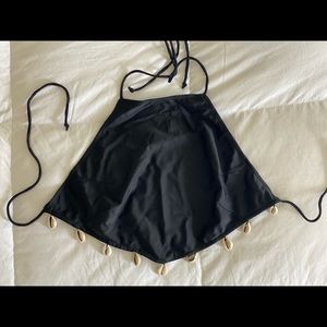 NWOT KAOHS Swimwear Rie Shell Black Bikini Top